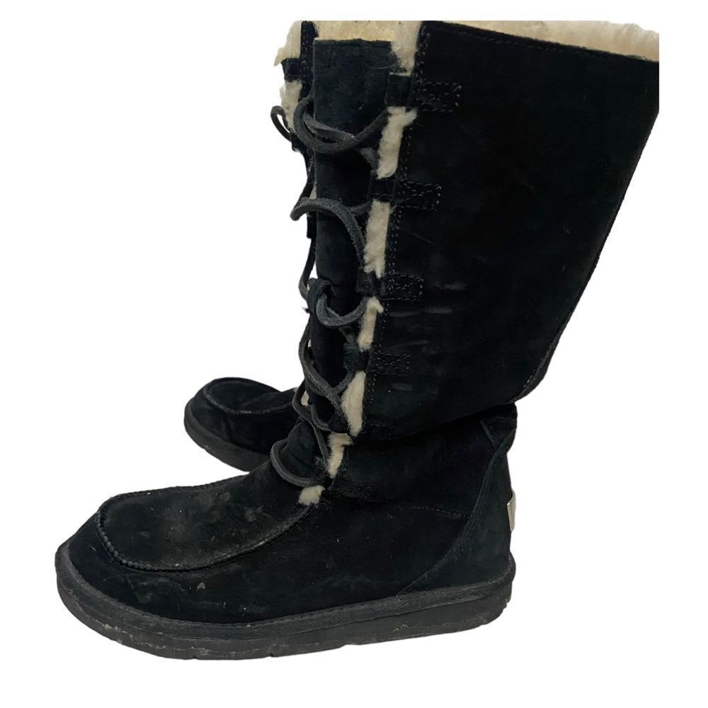 Ugg Australia Black Tall Fur Lined Winter Boots